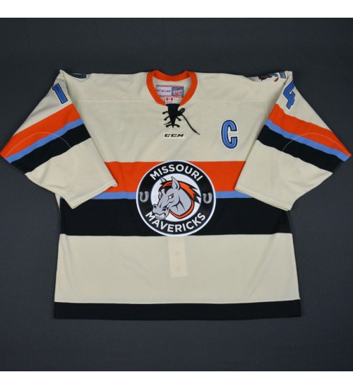 Custom CHL Missouri Mavericks Authentic Hockey Jersey Black